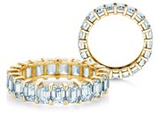 Eternityring Emerald Cut Eternity in Gelbgold