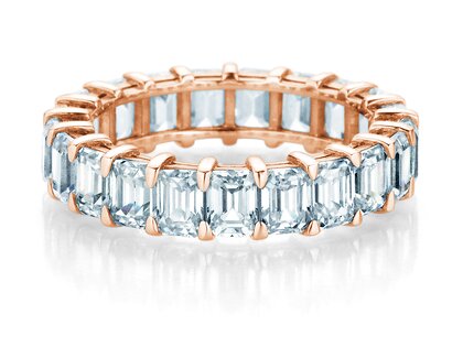 Eternityring Emerald Cut Eternity in Roségold