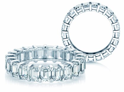 Eternityring Emerald Cut Eternity in Weißgold