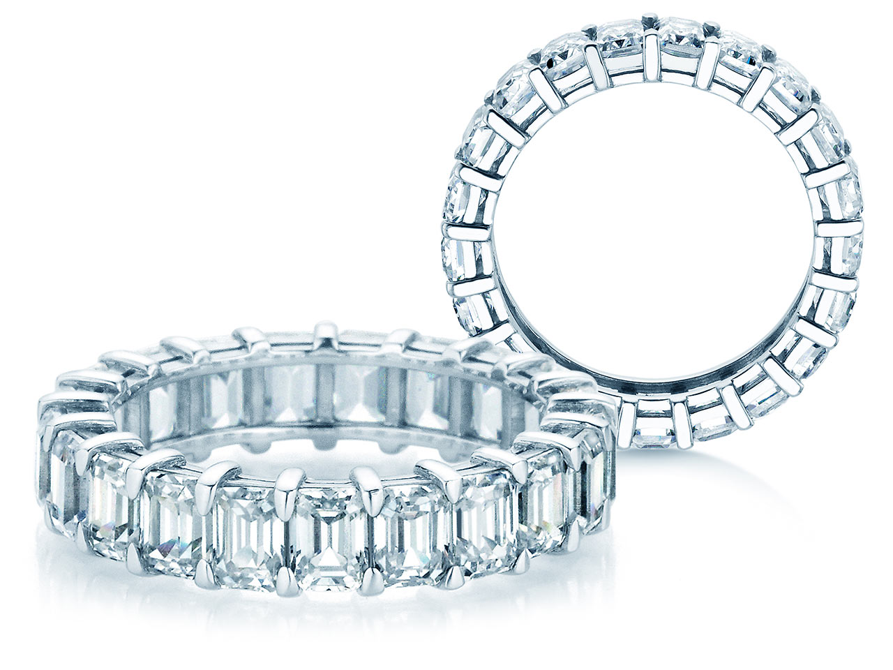 Ring Emerald Cut Eternity Labordiamant