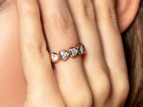 Eternityring Full of Hearts in Roségold