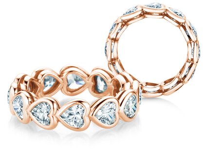 Eternityring Full of Hearts in Roségold