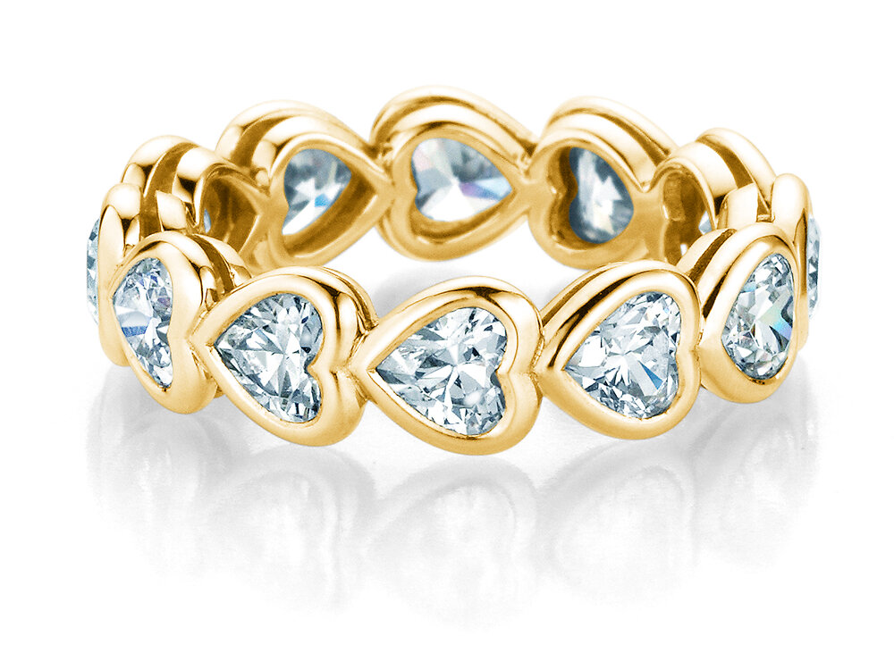 Ring Full of Hearts in 9K Gelbgold mit Labordiamanten 2,24ct E/VS