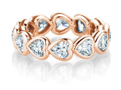Eternityring Full of Hearts in Roségold