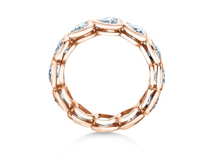 Eternityring Full of Hearts in Roségold