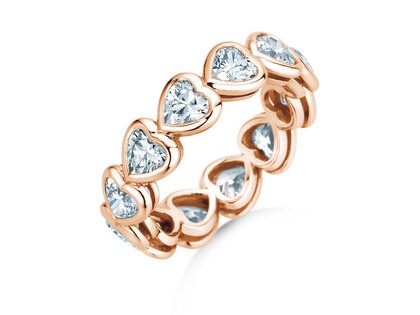 Eternityring Full of Hearts in Roségold