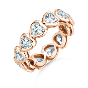 Eternityring Full of Hearts in Roségold