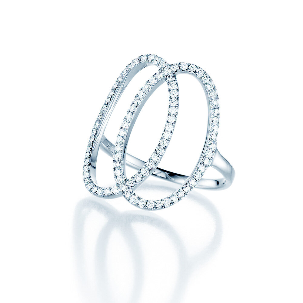 Eternityring Gemini Dream in 18K Weißgold mit Diamanten 0,43ct G/SI
