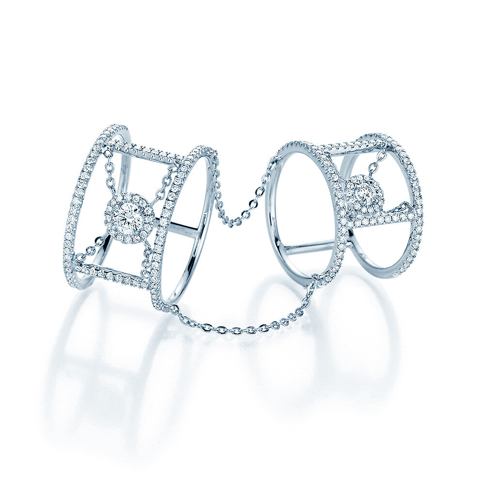 Eternityring Linked Light in 18K Weißgold mit Diamanten 0,91ct G/SI
