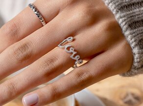Ring Love Diamonds Pavé