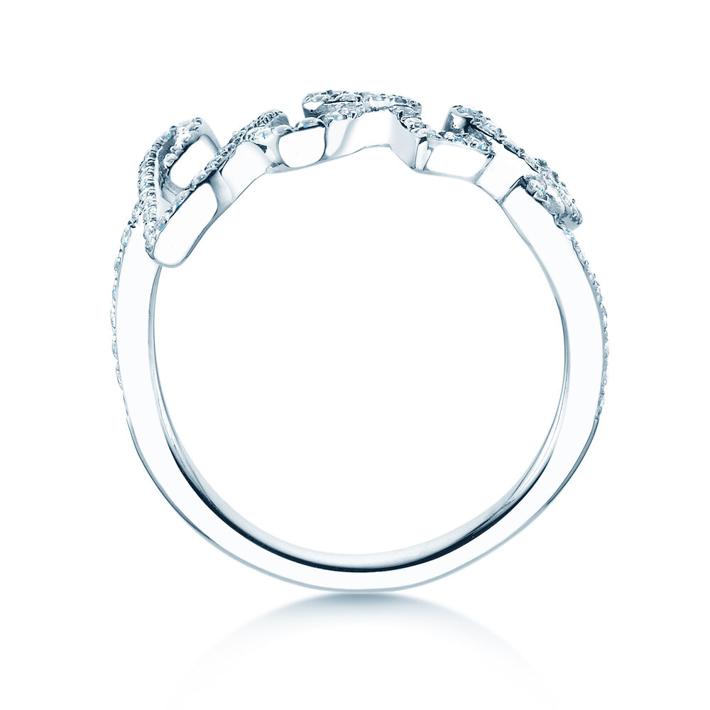 Ring Love Diamonds Pavé in Platin 950/- mit Diamanten 0,37ct G/SI