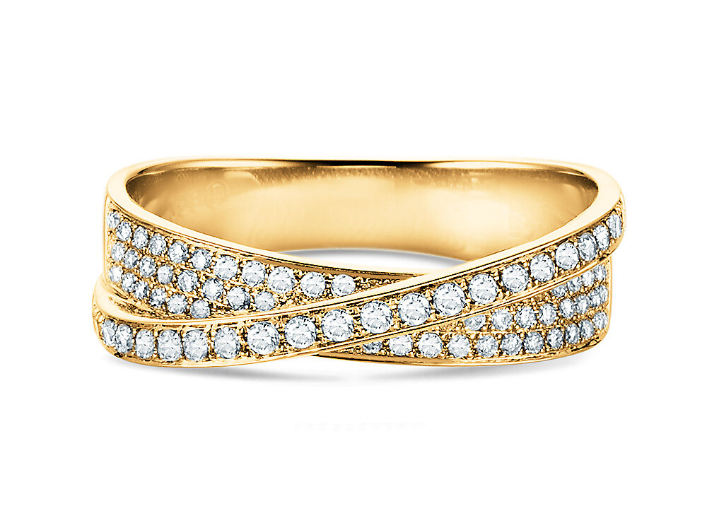Eternityring Magic Bond Big in 18K Gelbgold mit Diamanten 0,45ct G/SI