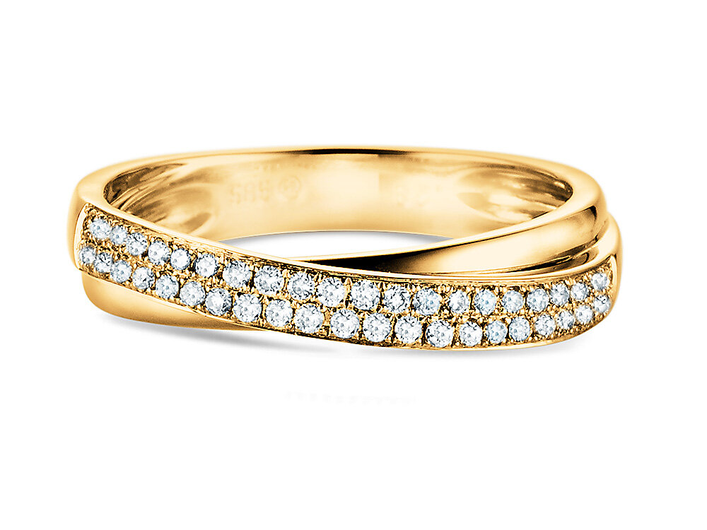 Eternityring Magic Bond Small in 18K Gelbgold mit Diamanten 0,26ct G/SI