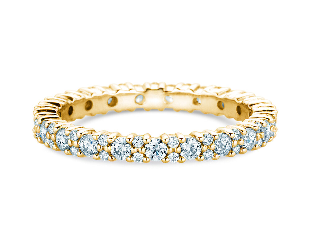 Eternityring Morse in 14K Gelbgold mit Diamanten 0,84ct G/SI