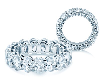 Eternityring Oval Cut Infinity in Weißgold