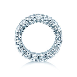 Eternityring Oval Cut Infinity in Weißgold