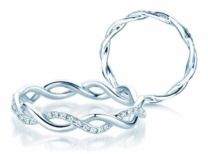 Eternityring Sparkling Curve in Platin