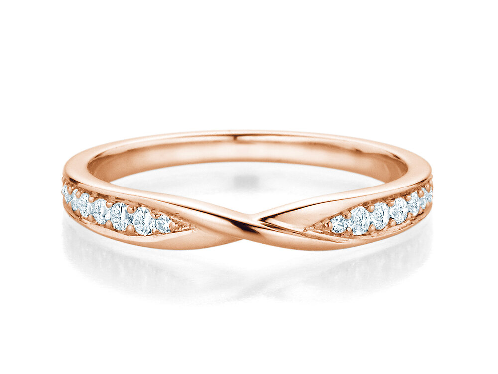 Eternityring Spin Diamonds in 18K Roségold mit Diamanten 0,21ct G/SI