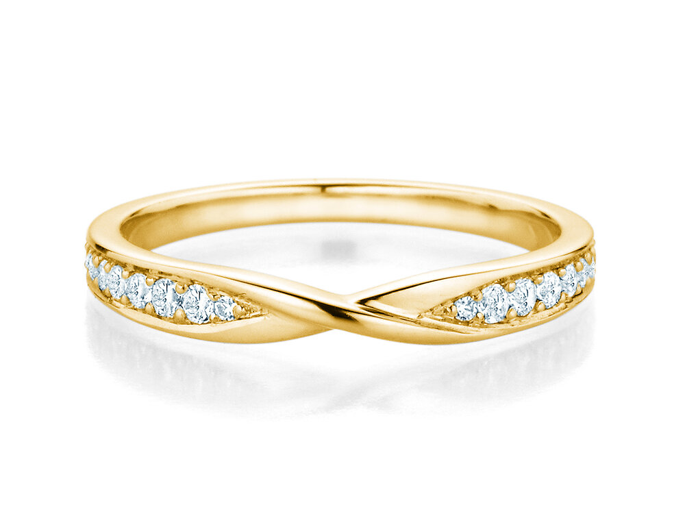 Eternityring Spin Diamonds in 14K Gelbgold mit Diamanten 0,21ct G/SI