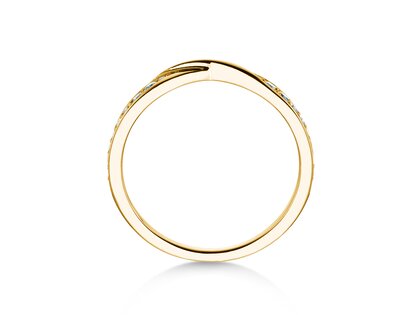 Eternityring Spin Diamonds in Gelbgold
