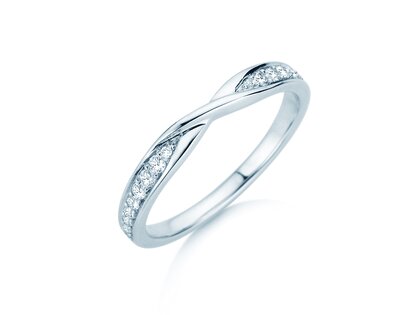 Eternityring Spin Diamonds in Weißgold