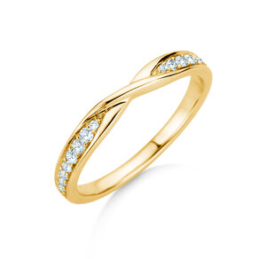 Eternityring Spin Diamonds in Gelbgold