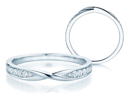 Eternityring Spin Diamonds in Weißgold
