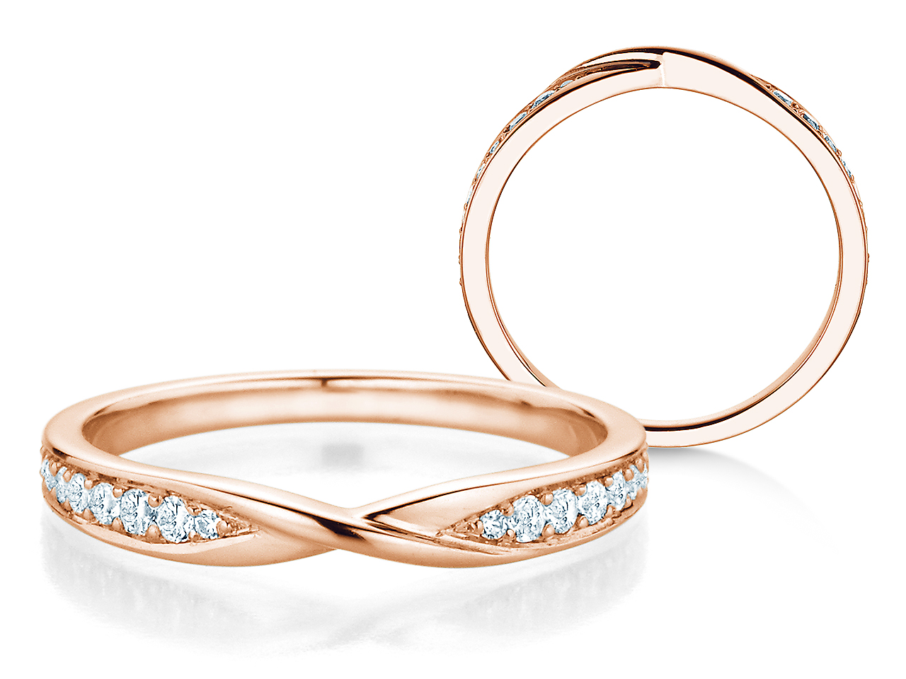 Eternityring Spin Diamonds in Roségold