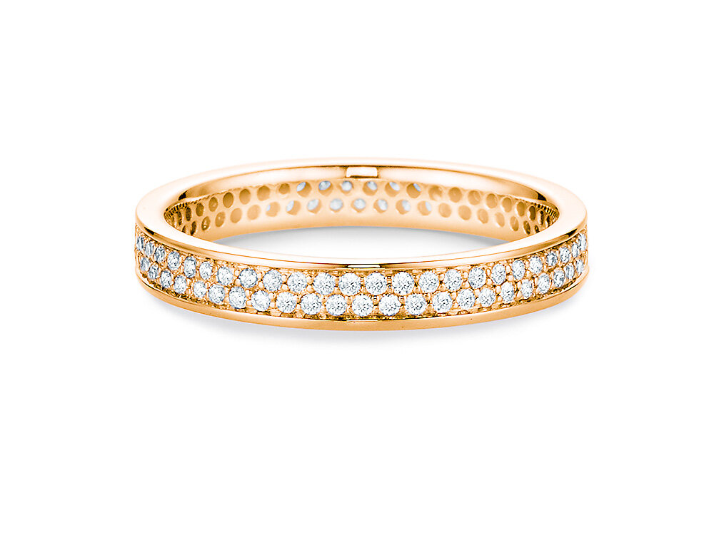 Eternityring Studded Blaze in 18K Roségold mit Diamanten 0,55ct G/VS