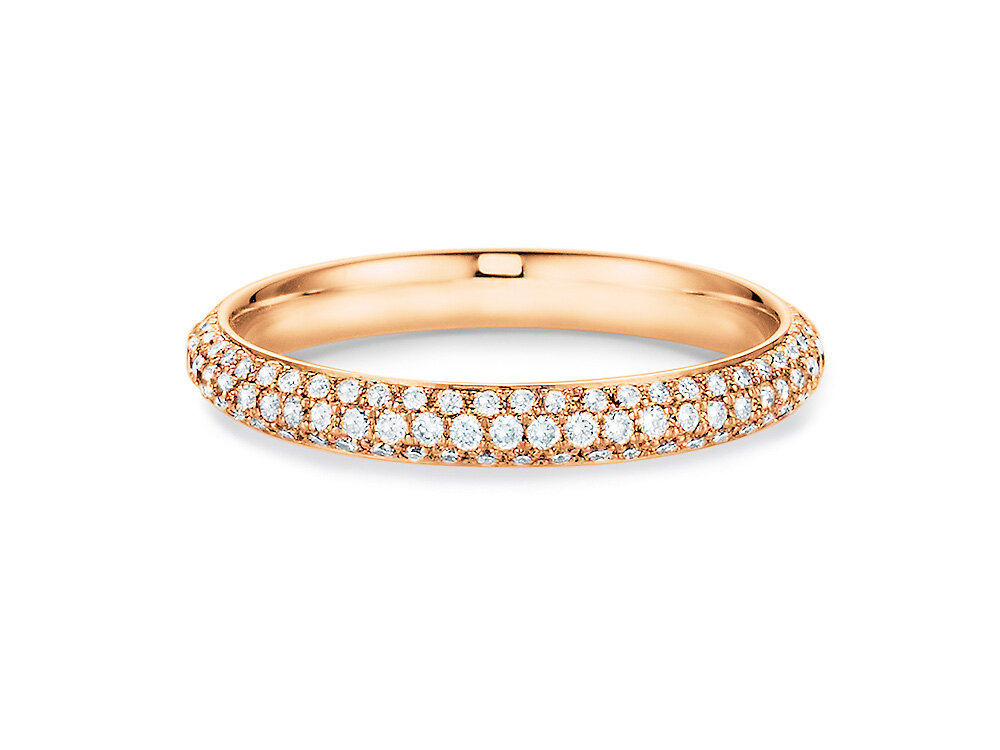Eternityring Studded Light in 18K Roségold mit Diamanten 0,83ct G/VS