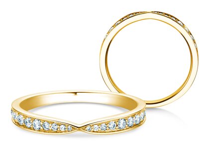 Eternityring V-Eternity in 9K Gelbgold