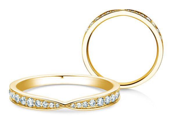 Eternityring V-Eternity in 9K Gelbgold