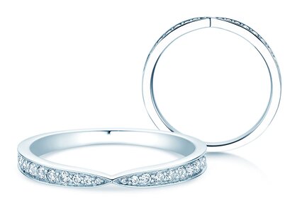 Eternityring V-Eternity in Platin 950/- mit Diamanten 0,22ct