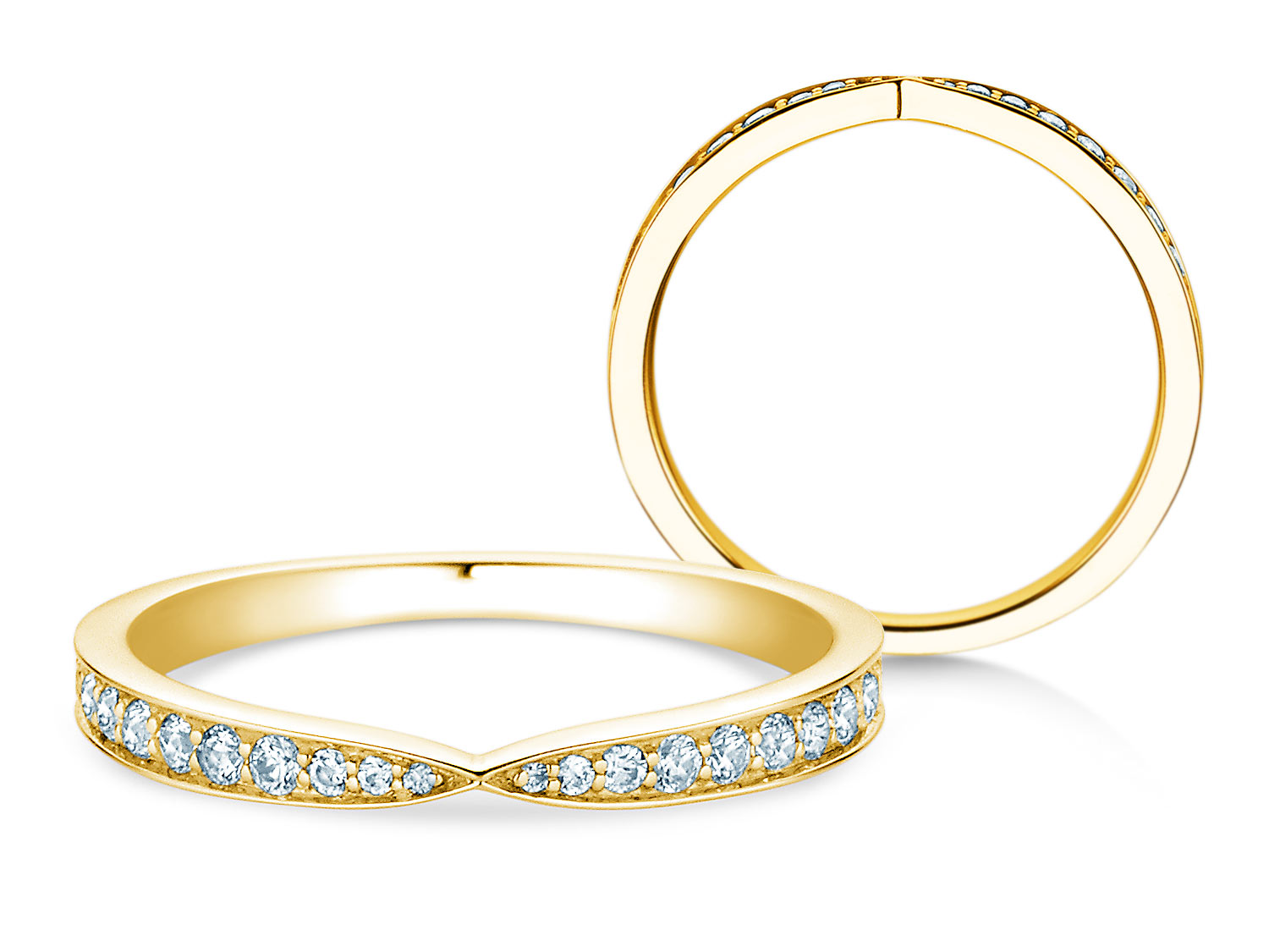 Eternityring V-Eternity in 9K Gelbgold