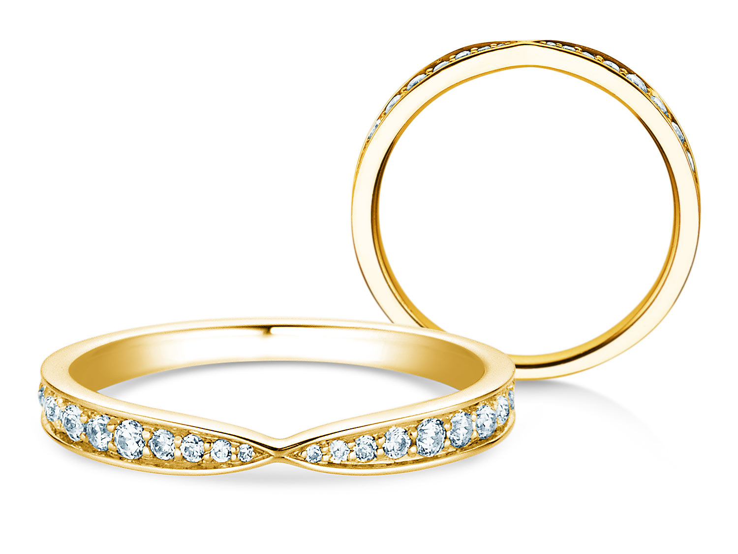 Eternityring V-Eternity in 9K Gelbgold