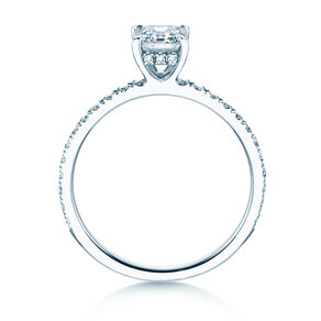Diamantring Asscher Cut Pavé
