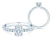 Diamantring Classic 4 Oval Pavé