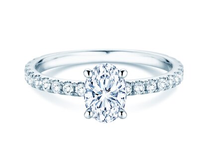Diamantring Classic 4 Oval Pavé