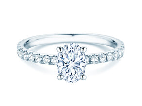 Diamantring Classic 4 Oval Pavé