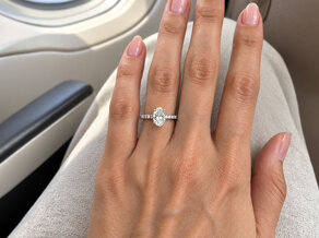 Diamantring Classic 4 Oval Pavé