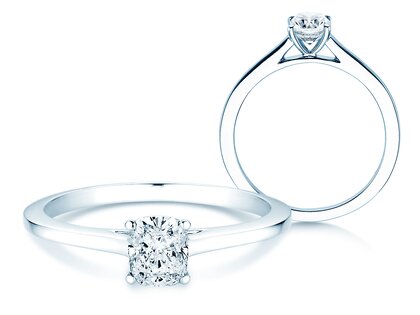 Diamantring Cushion in 9K Weißgold mit Diamant 1,00ct