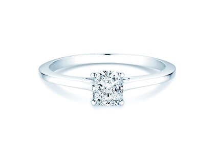 Diamantring Cushion in 9K Weißgold mit Diamant 1,00ct