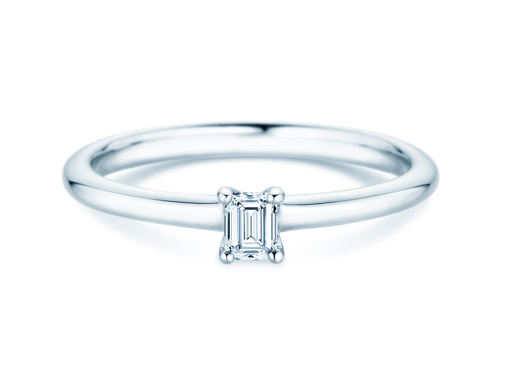 Diamantring Emerald Clean in Platin 950/-