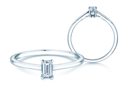 Diamantring Emerald Cross in 9K Weißgold mit Diamant 0,25ct