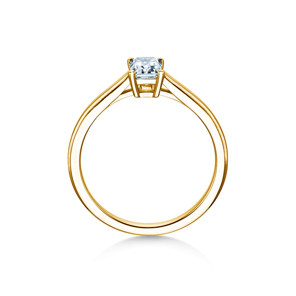 Ring Emerald Cross in 9K Gelbgold mit Labordiamant 2,00ct D/IF