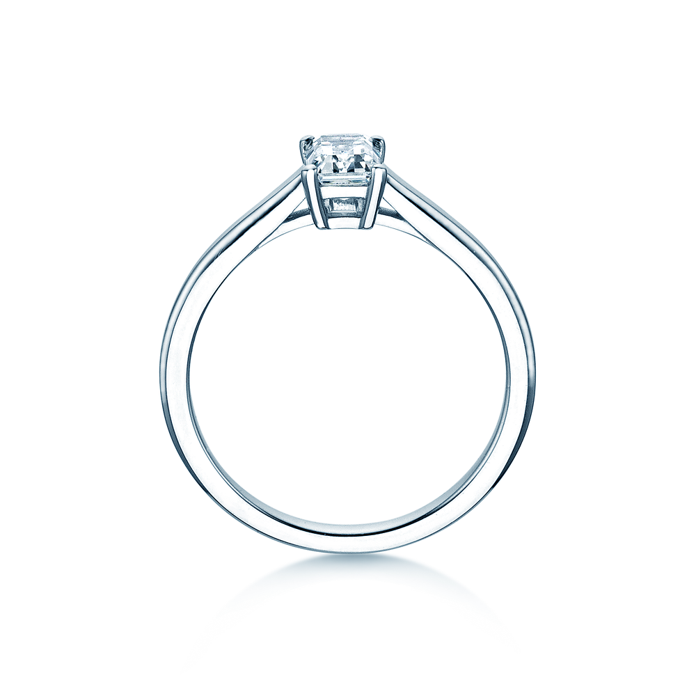 Ring Emerald Cross in 14K Weißgold mit Labordiamant 3,00ct D/IF