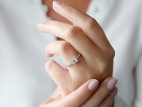 Diamantring Emerald-Cut