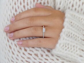Diamantring Emerald-Cut