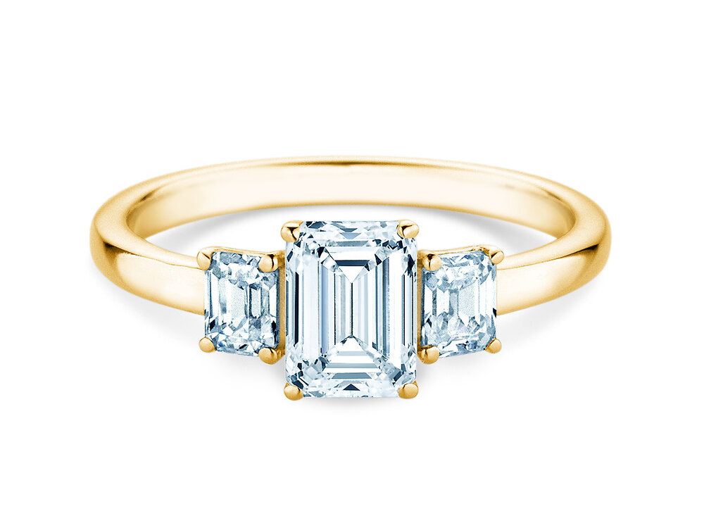 Ring Emerald Eden in 14K Gelbgold mit Labordiamanten 1,07ct E/VS