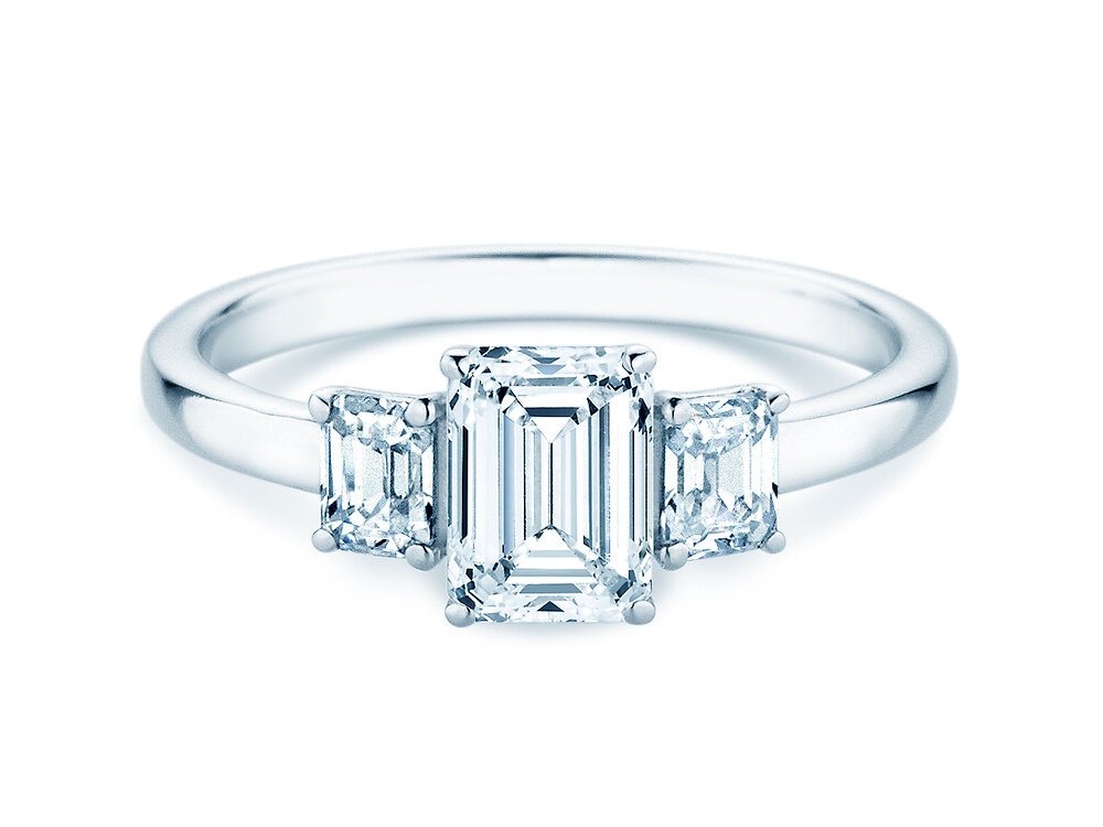 Ring Emerald Eden in Platin 950/- mit Labordiamanten 1,07ct E/VS